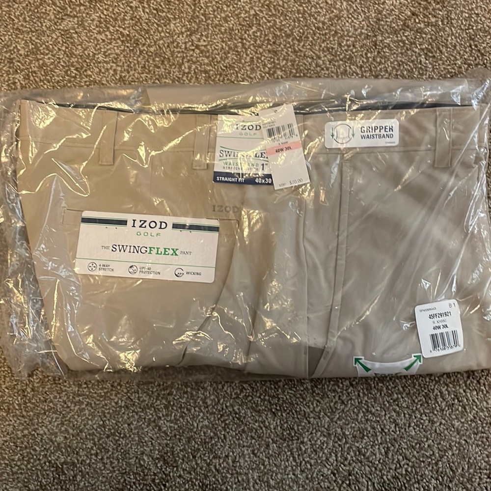Men’s IZOD Swingflex Golf Pants - Real Khaki